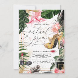 Virtual Prom Party | Glamoureus zomergroen Kaart