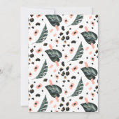 Virtual Prom Party | Roze Bloemen Tropisch groen Kaart (Achterkant)