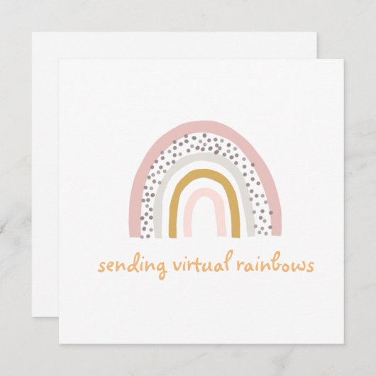 Virtual Rainbows Boho-Wenskaart verzenden (Voorkant / Achterkant)