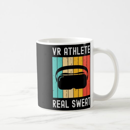 Virtual Reality Athlete Geek Gamer Retro Vr Gaming Koffiemok (Rechts)
