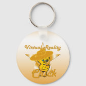 Virtual Reality Chick #10 Sleutelhanger (Voorkant)