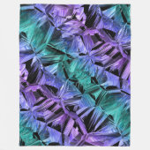 virtual reality, dark crystal gradient: fleece deken (Voorkant)