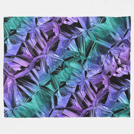 virtual reality, dark crystal gradient: fleece deken (Voorkant (Horizontaal))