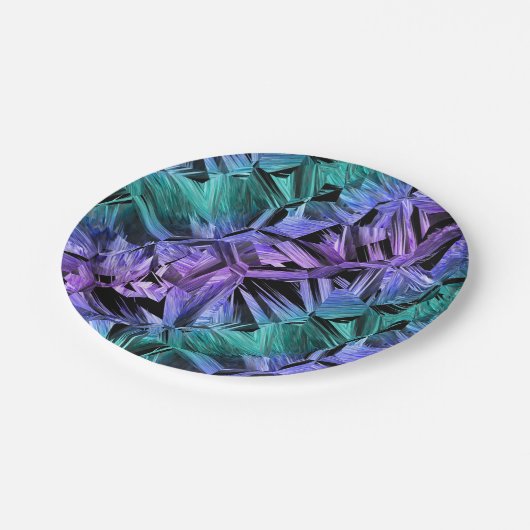 virtual reality, dark crystal gradient: papieren bordje (Gekanteld)