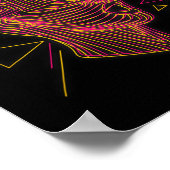 Virtual Reality Graphic Line Art For A Vr Gamer  Poster (Hoek)