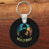 Virtual Reality Graphic Retro Distressed Art voor Sleutelhanger (Voorkant)