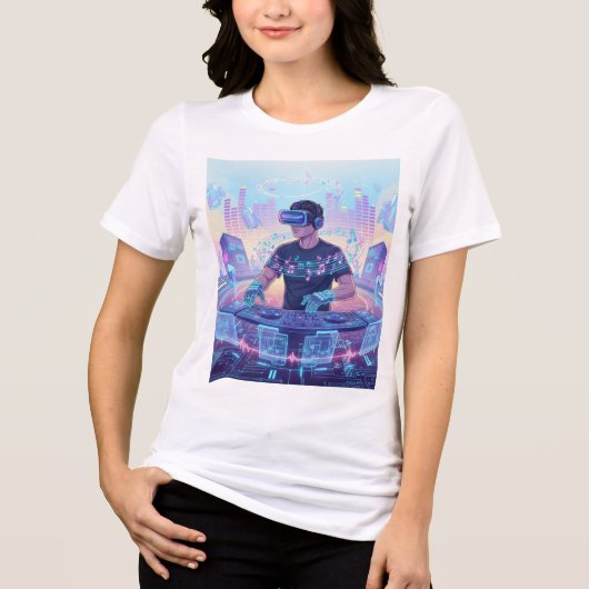 Virtual Reality Mixscape DJ T-shirt (Voorkant)