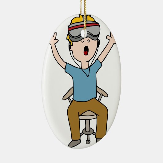 Virtual Reality Space Exploration Keramisch Ornament (Rechts)