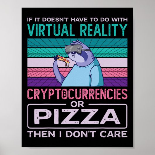 Virtual Reality Vr Augmented Reality Ar Pizza Addi Poster (Voorkant)