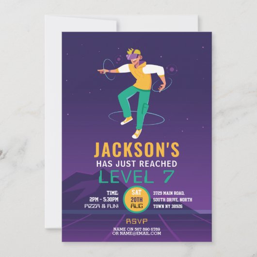 Virtual Reality VR Digital Gaming Gamer Kaart (Voorkant)