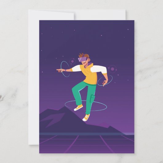 Virtual Reality VR Digital Gaming Gamer Kaart (Achterkant)