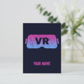 Virtual Reality VR Gamer Videoglazen Briefkaart (Staand voorkant)