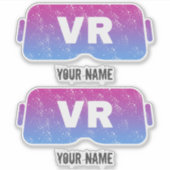 Virtual Reality VR Gamer Videoglazen Sticker (Voorkant)