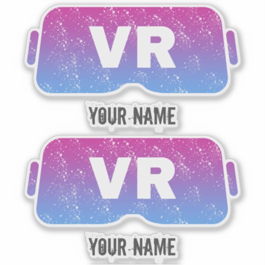 Virtual Reality VR Gamer Videoglazen Sticker (Voorkant)