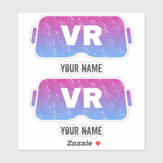 Virtual Reality VR Gamer Videoglazen Sticker (Vel)