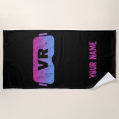 Virtual Reality VR  Gamer Videoglazen Strandlaken (Voorkant)