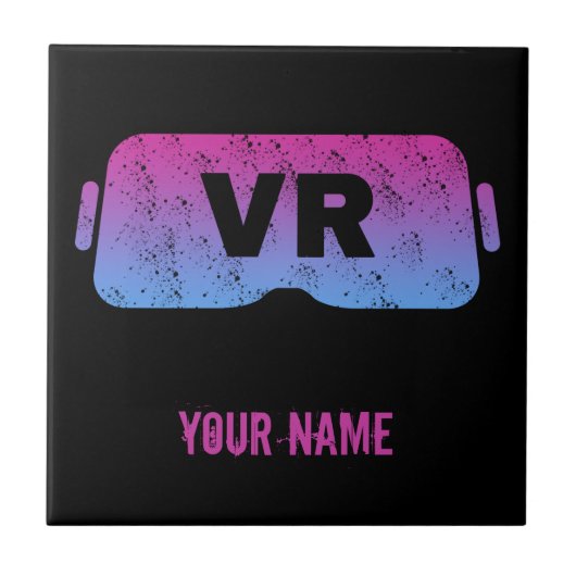 Virtual Reality VR  Gamer Videoglazen Tegeltje (Voorkant)