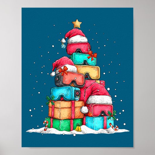 Virtual Reality Vr Gles Le Gaming Old School Gamer Poster (Voorkant)