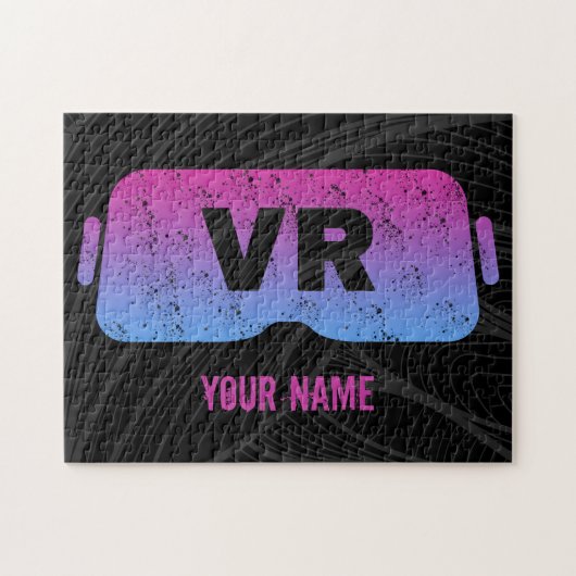 Virtual Reality VR Vintage Gamer Videobril Legpuzzel (Horizontaal)