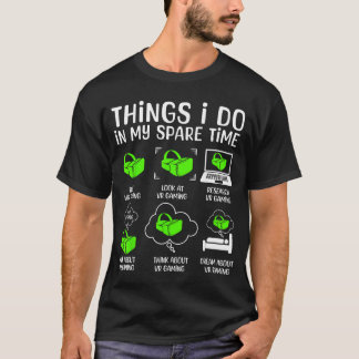 Virtual Reality VR voor mannen jongens gamen gamer T-shirt