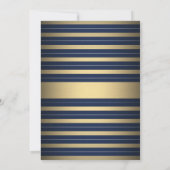 Virtual Retirement Party Navy Blauw Wit en Goud Kaart (Achterkant)