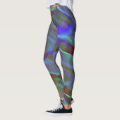 Virtual rock in satin tone of burnt blue and green leggings (Links)