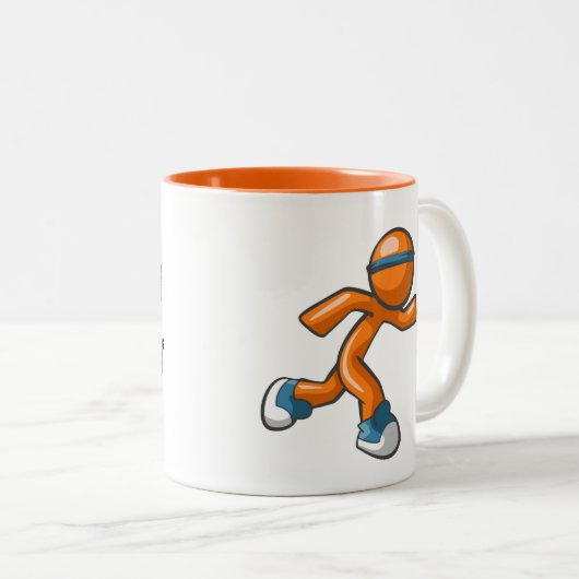 Virtual Runner-Mok Tweekleurige Koffiemok (Voorkant rechts)