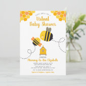 Virtual Schattige Sweet Kawaii Mama naar Bee Baby  Kaart (Staand voorkant)