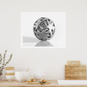 Virtual Sculpture Interlocked Star Chrome Poster (Keuken)