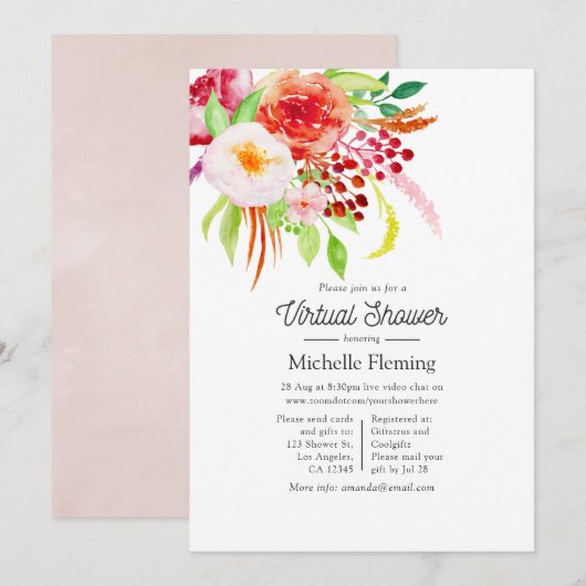 Virtual Shower met bijbehorend handapparaat Kaart (Voorkant / Achterkant)