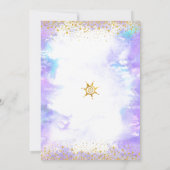 Virtual Sweet 16 Paarse Waterverf Gold Birthday Kaart (Achterkant)