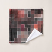 Virtual tegel stijl vierkant mozaïek in beige tot bad handdoek (Wasdoekje)