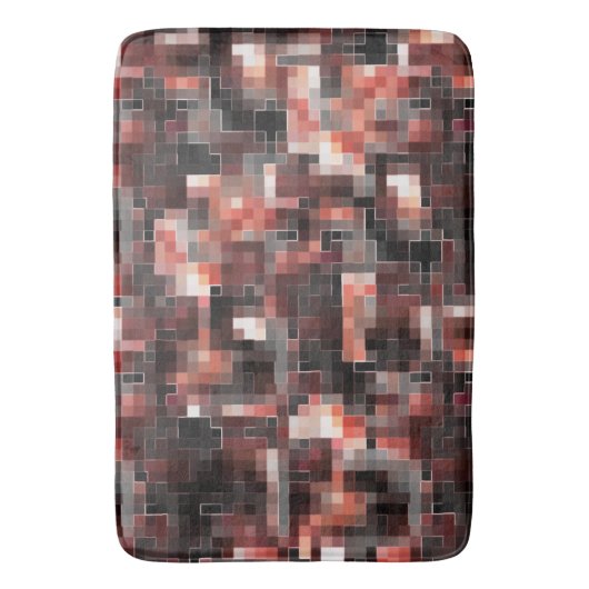 Virtual tegel stijl vierkant mozaïek in beige tot  badmat (Voorkant Verticaal)