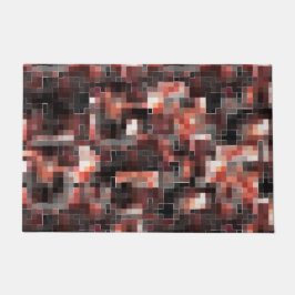 Virtual tegel stijl vierkant mozaïek in beige tot  deurmat