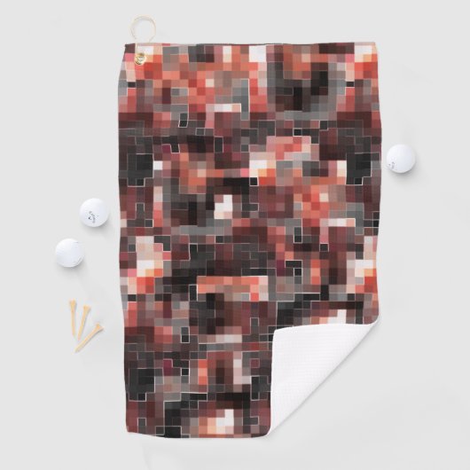 Virtual tegel stijl vierkant mozaïek in beige tot golfhanddoek (Insitu)