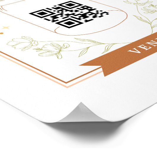 Virtual Tip Jar Scan QR Code Cash App Payment Ped Poster (Hoek)