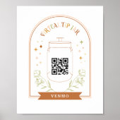 Virtual Tip Jar Scan QR Code Cash App Payment Ped Poster (Voorkant)