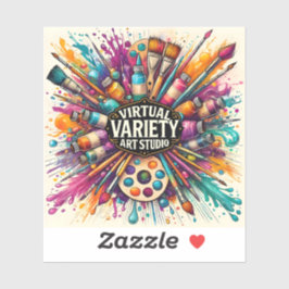 Virtual Variety Art Studio - Square Vinyl Sticker