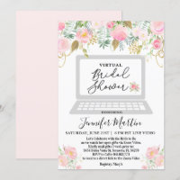 Virtual Vrijgezellenfeest Floral Invitation