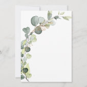 Virtual Vrijgezellenfeest GreenGenery Eucalyptus Kaart (Achterkant)