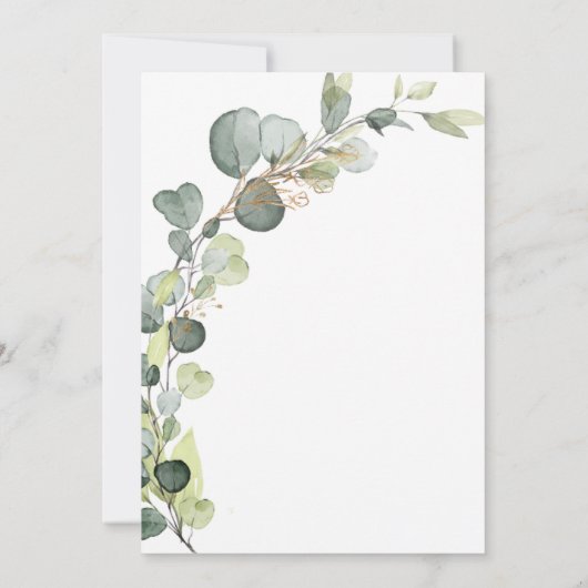 Virtual Vrijgezellenfeest GreenGenery Eucalyptus Kaart (Achterkant)