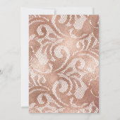 Virtual Vrijgezellenfeest van Floral en Lace Kaart (Achterkant)