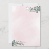 Virtual Wedding Blush Pink Peony Waterverf Kaart (Achterkant)