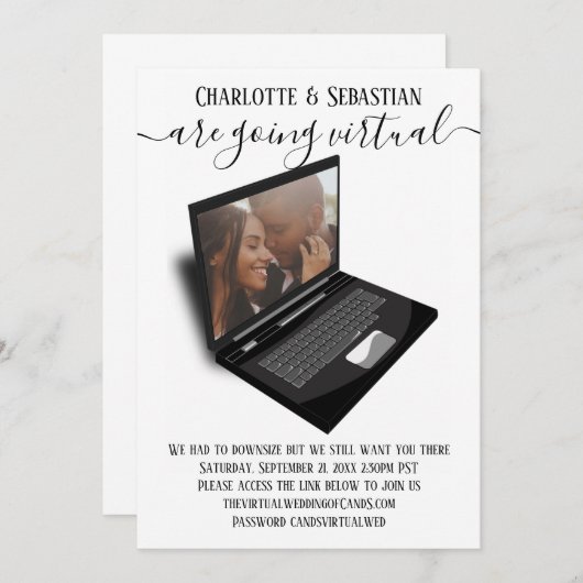 Virtual Wedding Save the Date Photo (Voorkant / Achterkant)