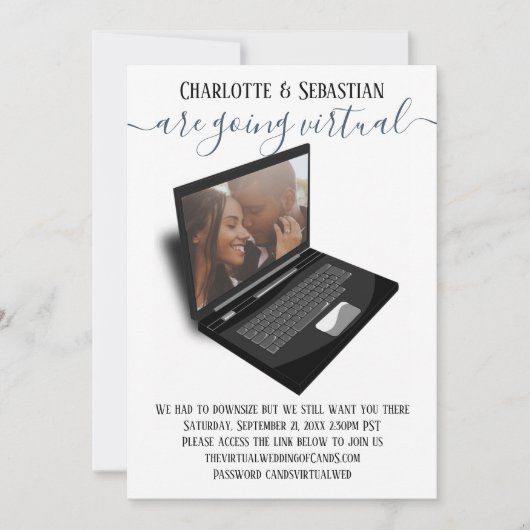 Virtual Wedding Save the Date Photo (Voorkant)