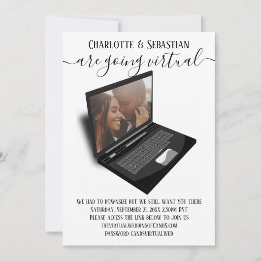 Virtual Wedding Save the Date Photo (Voorkant)