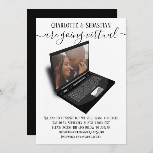 Virtual Wedding Save the Date Photo (Voorkant / Achterkant)