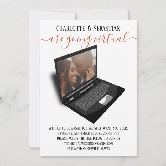 Virtual Wedding Save the Date Photo (Voorkant)