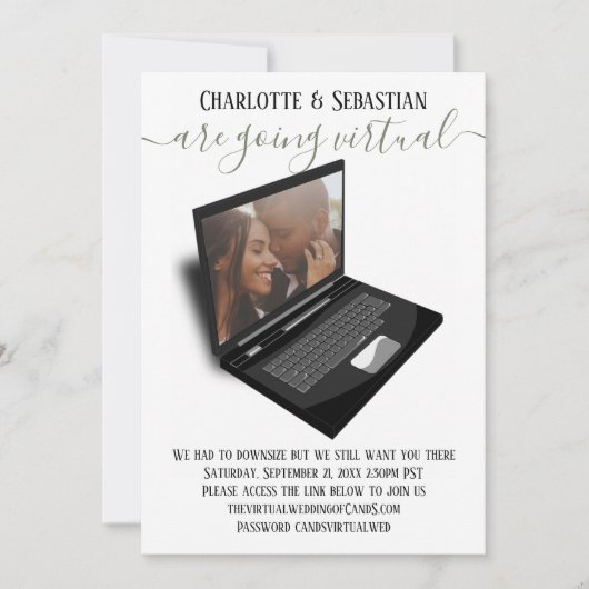 Virtual Wedding Save the Date Photo (Voorkant)