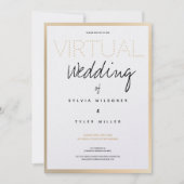 Virtual Wedding White Gold Black Typografie (Voorkant)